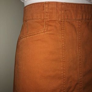Burnt orange high rise skirt